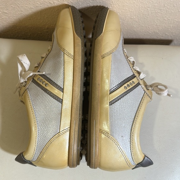 Ecco Hydromax Gold metallic lace up golf sneakers size 37 - Picture 5 of 6